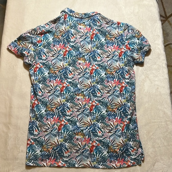 R2 Amsterdam Men's Tropical Print Polo Shirt sz M EUC - Picture 11 of 11